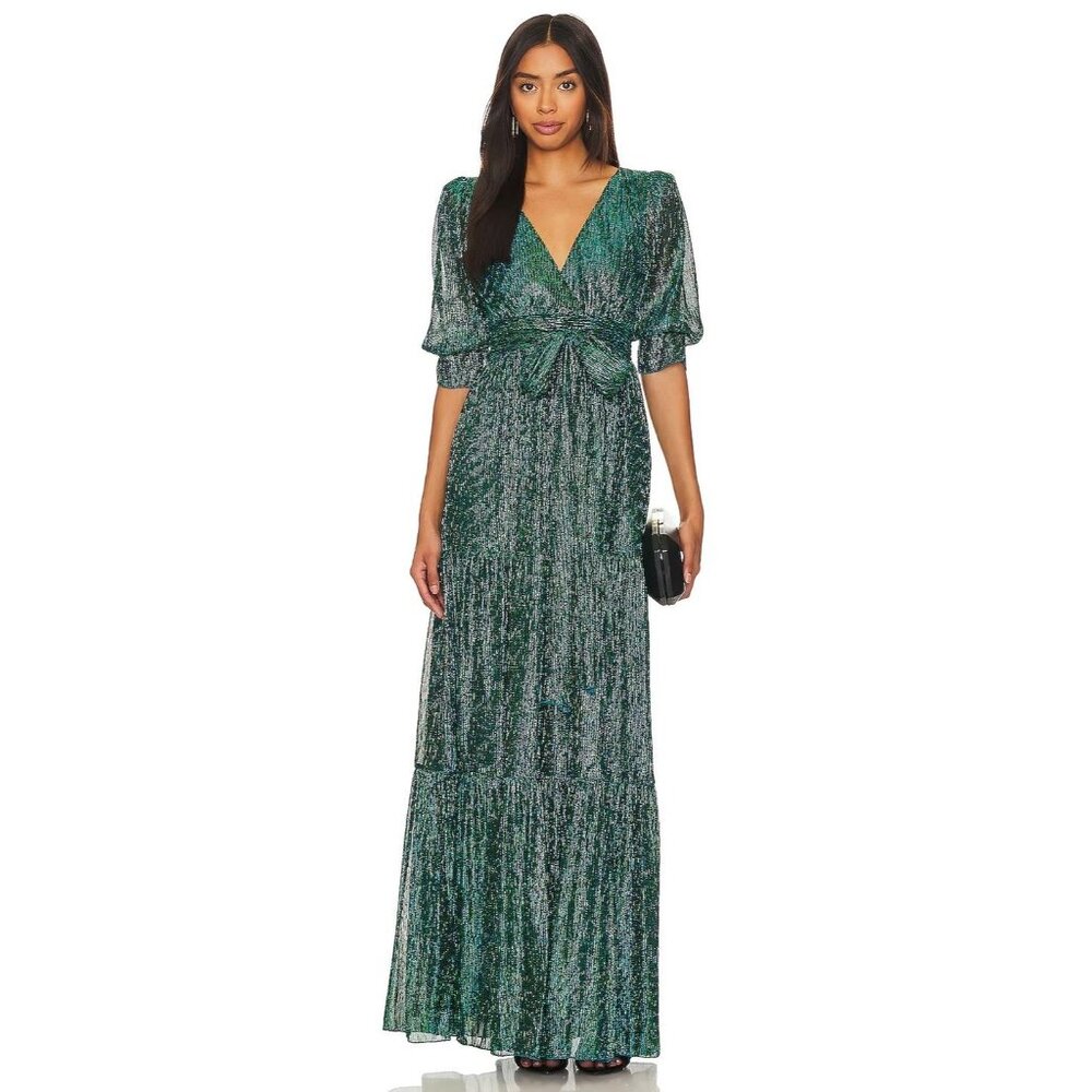 Tularosa Jainey Maxi Dress in Teal Blue Small New Womens Long Gown